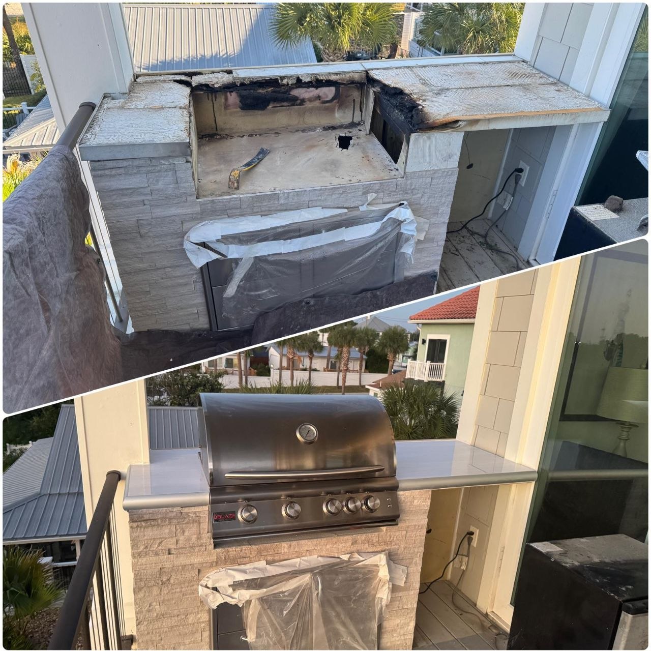 Outdoor grill station rebuild